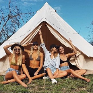 Girls just wanna have fun in our tents ...one or two night bookings available.